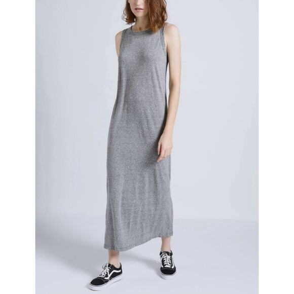 Current Elliott Womens L Perfect Muscle Tee Maxi Dress Gray Casual Minimalist - Picture 1 of 7